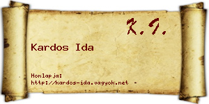 Kardos Ida névjegykártya